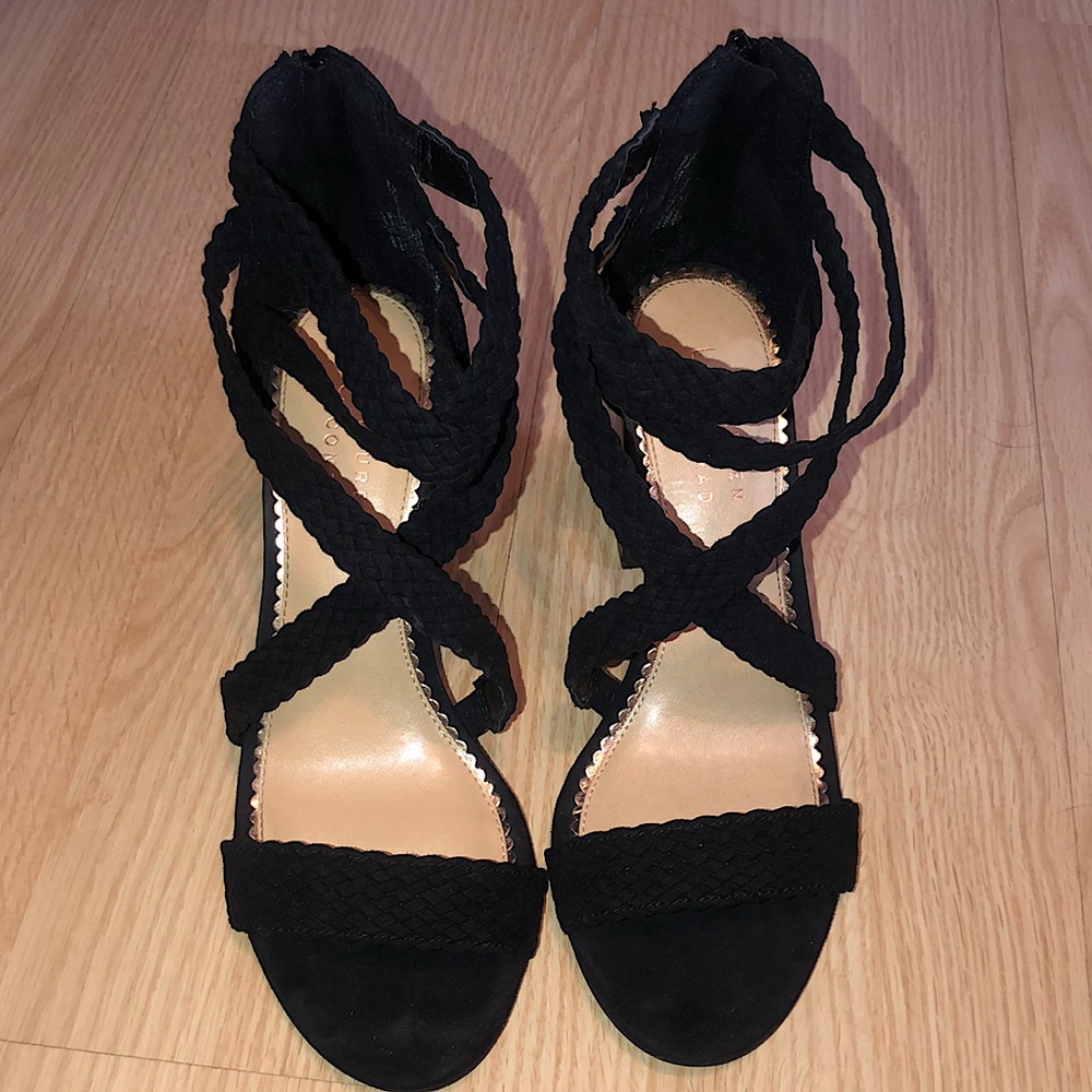 Black Strappy Sandal Heels